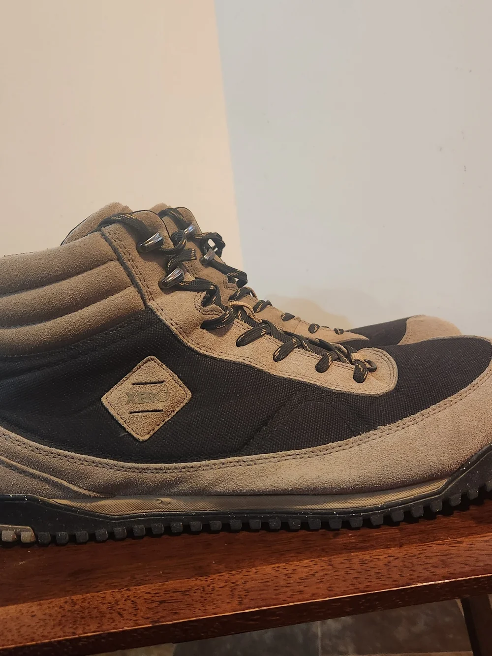 Xero Shoes Boots Mens Sz 15 Brown Beige Black Ridgeway Waterproof Hiking Suede